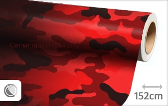 Camouflage rood car wrap folie